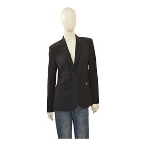 Philipp Plein Couture Black Tailored Blazer Crystal Embellished Skull Back sz L